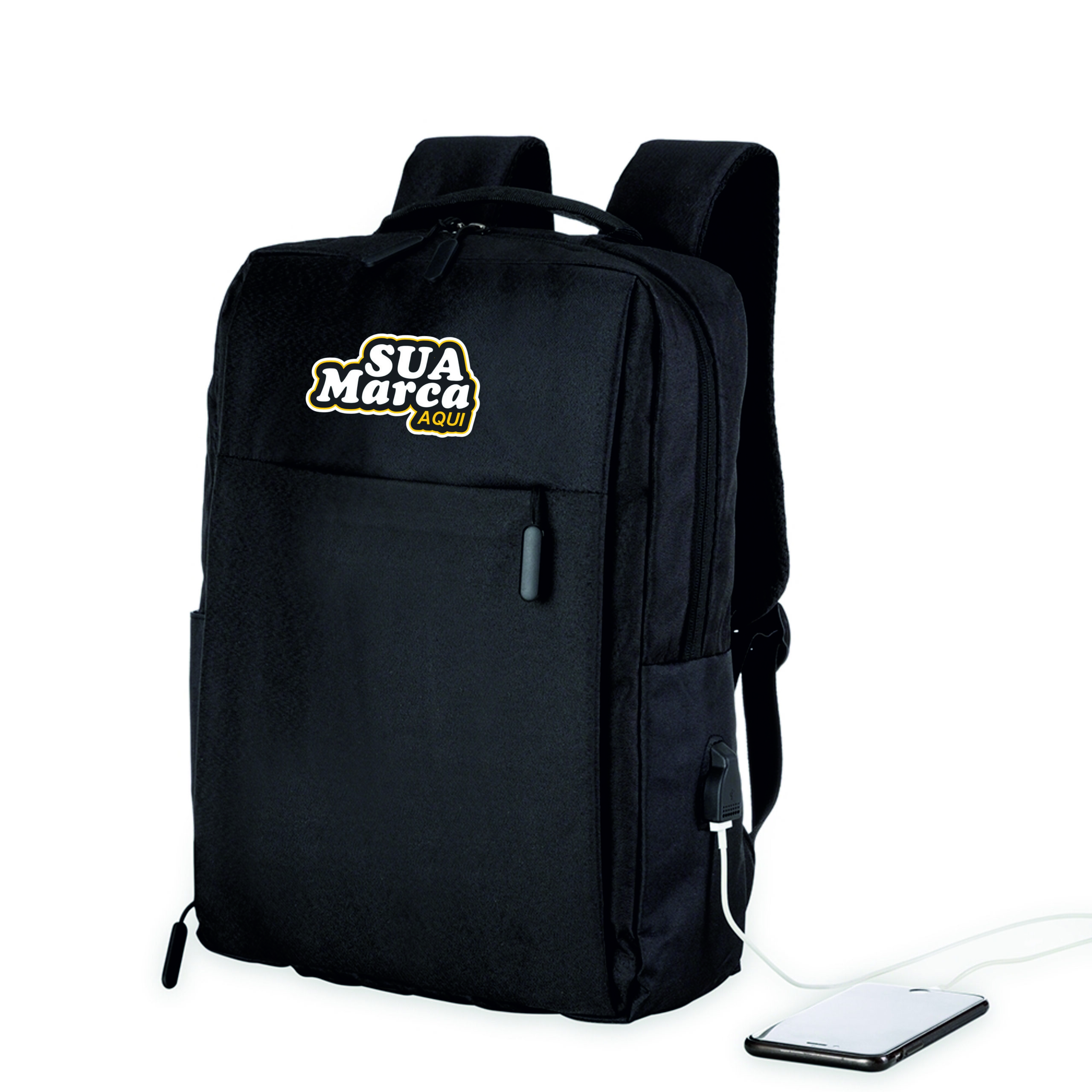 601 - Mochila de Nylon USB 21L - Imagem 11