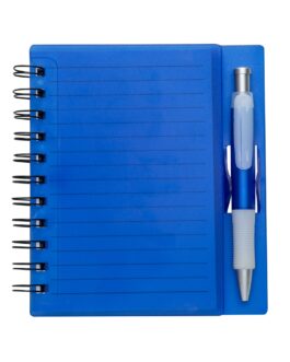 CADERNO PLÁSTICO C/ CANETA